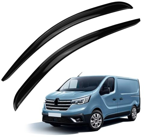 Windabweiser für Renault Trafic FIAT Talento Nissan Opel Vivaro 2014-2022 | 1 Paar Regenschutz zum Aufkleben für Fenster, Windabweiser Fensterscheiben für Autos