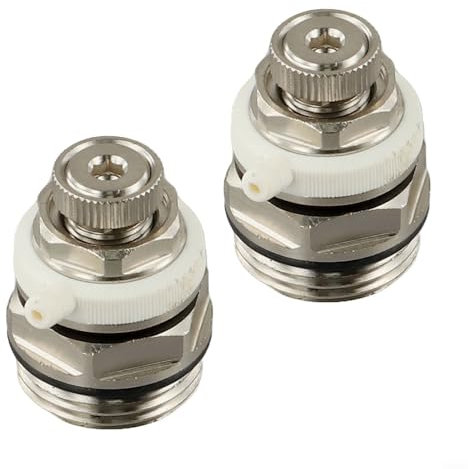 Automatic Bleed Valve for 3/4 Inch Radiators 2 Pack with Easy Shut Off Cap