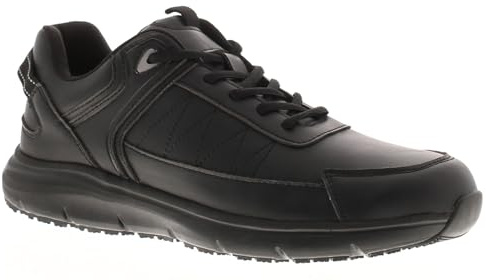 Tradesafe Slide Men's Waterproof Trainer Shoe Ultimate Traction Non-Slip Footwear for Kitchen, Chef, Nurse, Doctor, Hospitality Lightweight All-Day Work Shoe Black 11 UK
