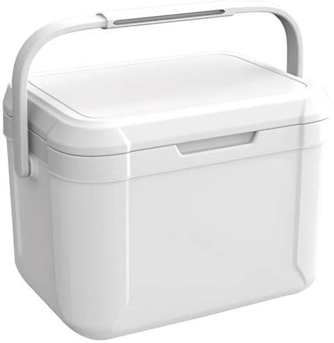 CAKEEYUM Camping Cooler 5L PU Small Cooler 76H Coooling ＆ 12H Warm Insulated Hard Lunch Box Hold 6 Cans Portable Ice Chest with Handle for Picnic, Beach, Grill Camping, Small