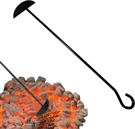 Holzkohle-Schieber, 52,7 x 17 cm, robustes Werkzeug – Zuverlässiges Hochleistungswerkzeug für Holzkohle, Reinigungswerkzeuge, Verbrennungswerkzeuge für den Herd im Freien, Barbecue, BBQ Wood Burner