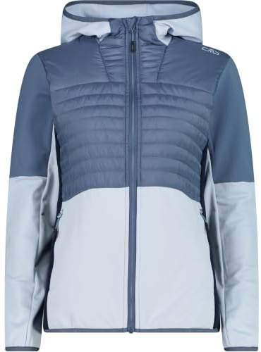 CMP Damen Hybrid Hoodie Jacke, sky blue, L
