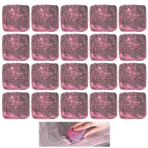 Pack de 20 Tampones de Lana de Acero con Jabón para Limpieza Profunda — Ideales para Cocina, Horno, Barbacoa y Superficies Metálicas, Limpieza eficaz de Ollas, Sartenes y Azulejos