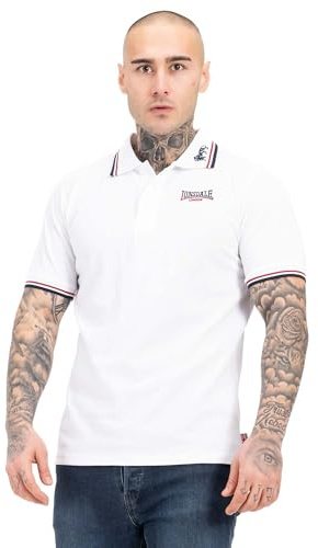 Lonsdale Herren-Polohemd aus Baumwolle, Slim Fit Kurzarm-Freizeithemd | Golfhemd aus weichem Stoff, mit Knopfleiste, leicht, atmungsaktiv und bequem – T-Shirts für Freizeit, Büro und den Alltag