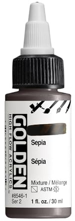 GOLDEN High Flow Acrylics, Sepia, 1 fl. oz. Bottle