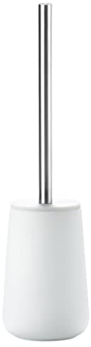 Zone Denmark Nova Toilettenbürste, Klobürste aus Porzellan und Edelstahl, WC Bürste mit Bürstenhalter, Soft-Touch-Beschichtung, Durchm. 10,3 cm, Höhe 37 cm, Weiß