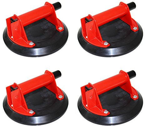 4 x Xpert 8 Single Cup Vacuum Glazing Lifter Pump Action Suction Glass Granite Lift Sucker