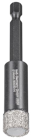 kwb Diamond Tile Hole Drill Bit for Power Drills, E 6.3 Shank, 14 mm Diameter