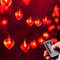 Homeleo 25ft 50 LED Heart Shaped String Lights for Valentines Day Decorations Mothers Day Party Bedroom Classroom Decorations Anniversary Decor Princess Girls Play Tent Decoration