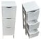 Slim 3 Drawers bathroom Cabinet Unit Bedroom Storage multi purpose MDF wood Bathroom Storage Unit Space-Saving Organizer for Compact Toilet White Freestanding