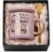 Nanny Birthday Gifts from Grandchildren, 14oz Pink Marble Ceramic Coffee Cup with Gold Print, Presents for First Time Grandma Nannie Granny - Only The Best Mums Get Promoted to Nanny, Nice Gift Boxed