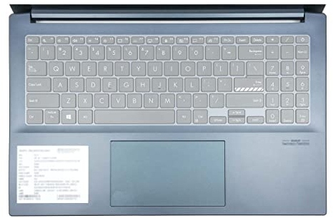 MiNGFi silicone coperchio della tastiera Copritastiera per ASUS VivoBook Pro 16X OLED M7600 Pro 15 OLED K3500 M3500 - Trasparente