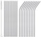 Metal Cannucce, 21pcs Cannucce in Acciaio Inox, Cannucce Riutilizzabili in Metallo(10 Dritte + 10 Curve+ 1 Scovolini),Lunghe cannucce in metallo d'argento,per Cocktail, Latte Freddo, Frullati