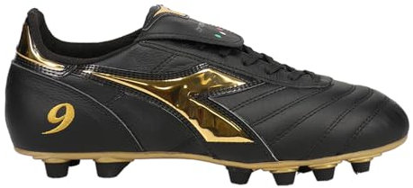 Diadora Brasil # 9 ITA LT+ MDPU Tacos de tierra firmes, Negro/Oro, 43 EU