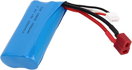 YUNIQUE France 7.4V 1500MAH Li-ION Haute Décharge Batterie T Plug Stable Car Accessoires RC 15C pour T40 pour RC Car pour F49