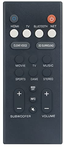 VCQ9140 VINABTY Ersatz Infrarot IR Fernbedienung für Yamaha ATS-2090 ATS-1090 Soundbar Audio Lautsprechersystem YAS-109 YAS-209