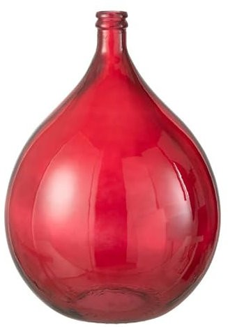 J-Line by Jolipa Vase Dame Jeanne en Verre Rouge 38x38x56 cm