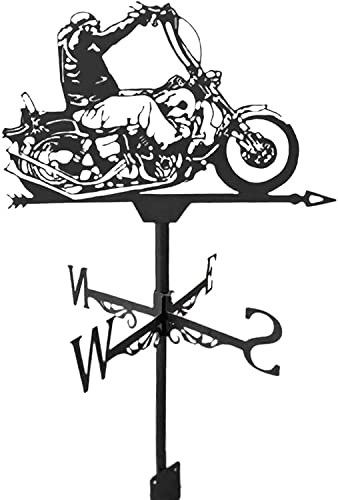 EICOFF Girouette de Jardin en Fer forgé de Jardin en métal pour Moto de Jardin, girouette de Jardin en Fer pour indicateur de Direction du Vent de Jardin, abri de Jardin extérieur
