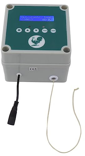 Hiraith Kit de Moteur de Porte de Volaille électrique, 100 à 240 V Mode Capteur de Lumière ABS Ouvre-Porte Automatique de Poulailler pour Ferme (Prise UE)