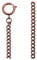 REGENT Herren Taschenuhr Kette 5 mm Breite 31 cm Länge mit Karabiner und Federring Braun P-624