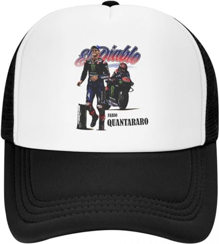 BDJYHACP Baseballkappe Snapback Sonnenhut Personalisiert Fabio Quartararo Baseball Cap Outdoor Herren Damen Verstellbare Trucker Mütze Frühling Männer Frauen