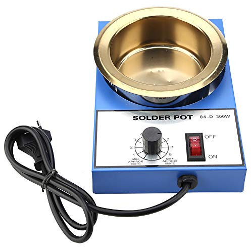 Löttopf, 220V 100mm Entlötbad Löttopf Schmelzofen Löttiegel Zinnbad Lötbad Schmelztopf EU-Stecker (300W)
