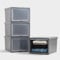 Iris Ohyama, Tiroirs en Plastique Empilables, Commode de chambre, Chaussures, 40L, Set de 4, Grand, Gris foncé, Porte à rabat, pour Placard, Chambre, Entrée, Sans BPA, Organisateur, Tour, BCF-500