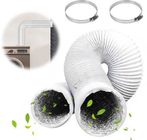 Yuqilin 100M Tubo Secadora Universal,Tubo PVC Secadora Flexible Campana Extractora Manguera Ventilación Flexible 3M Secadora Evacuacion,para Sistemas Aire Acondicionado Secadoras Campanas Extractoras