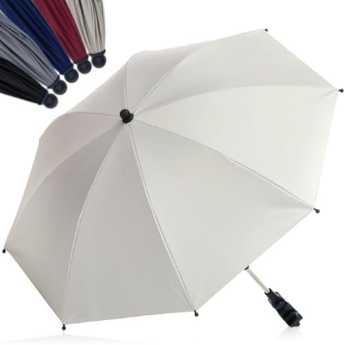 Fillikid Sonnenschirm Style im XL Format Ø72cm mit UV-Schutz 50+ Schirm universal für Kinderwagen und Buggys (NATUR)