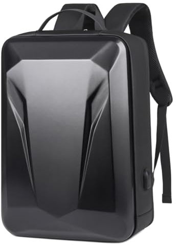 Agmoctz Anti-Theft Hard Shell Laptop Backpack Waterproof Travel Backpack Slim Gaming Computer Bag with Lock Black 17-18Inch
