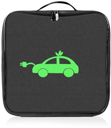 lemgyiamz Organizer Auto Kofferraum, Kabel Aufbewahrungsbox, Ladekabel Tasche Elektroauto, Kabelbox Wasserdicht Auto Zubehör für Kofferraum Garage Reise Camping (Quadrat)