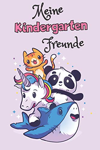 Meine Kindergartenfreunde: A5 Freundebuch / Kindergartenfreundebuch / Meine Kindergartenfreunde für Mädchen und Jungen im Kindergarten