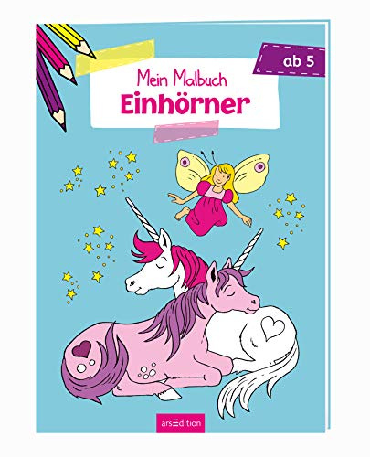 Malbuch ab 5 Einhörner