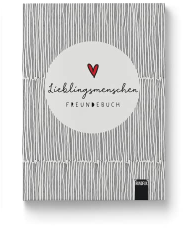Rundfux Lieblingsmenschen Freundebuch für Erwachsene und Jugendliche, Kollegen & Freunde - A5 Hardcover