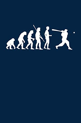 Evolution Baseballspieler: Notizbuch / Notizheft für Baseball Baseballer-in Baseball-Fan A5 (6x9in) dotted Punktraster