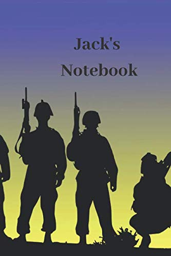 Jack's Notebook: Personalised Army Cover Notebook | 160 Ruled Pages | 6x9 Journal | Paperback Diary | Glossy Finish