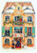 Adventskalender Im Weihnachtshaus: Ein Haus zum Aufklappen (42 x 59 cm), beidseitig bedruckt: außen die Hausfassade (m. Silberglimmer), innen die Zimmer m. Türchen