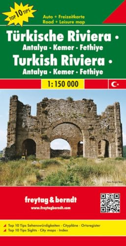Turkish Riviera, West: -Antalya - Kemer - Fethiye Road & Leisure Map: Toeristische wegenkaart 1:150 000
