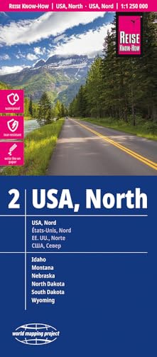 Reise Know-How Landkarte USA 02, Nord | USA North (1:1.250.000): reiß- und wasserfest (world mapping project)