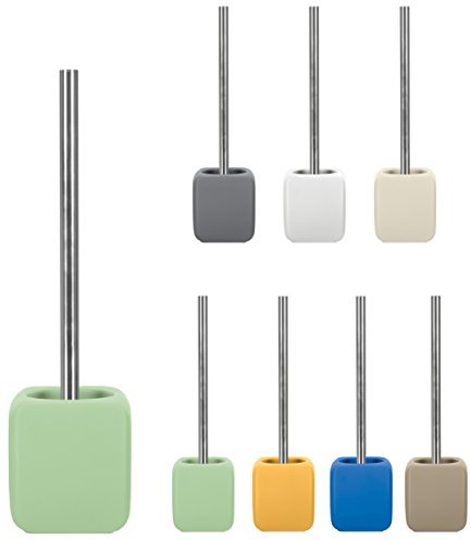 KW Cube Ceramic Toilet Brush and Holder (Thistle Green)