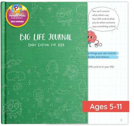 Big Life Journal - Tagesjournal für Kinder - Ein Wachstums-Mindset Arbeitsbuch für Kinder - Interaktives Tagebuch und Zielplaner für Kinder - Täglich geführtes Tagebuch für Kinder (Grün)