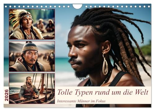 Tolle Typen rund um die Welt (Wandkalender 2026 DIN A4 quer), CALVENDO Monatskalender: Interessante Männer im Fokus (CALVENDO Menschen)