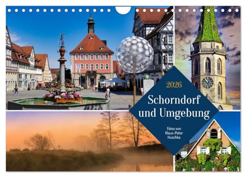 Schorndorf und Umgebung (Wandkalender 2026 DIN A4 quer), CALVENDO Monatskalender: Ein buntes Portrait der Daimler-Stadt und ihrer Umgebung (CALVENDO Orte)