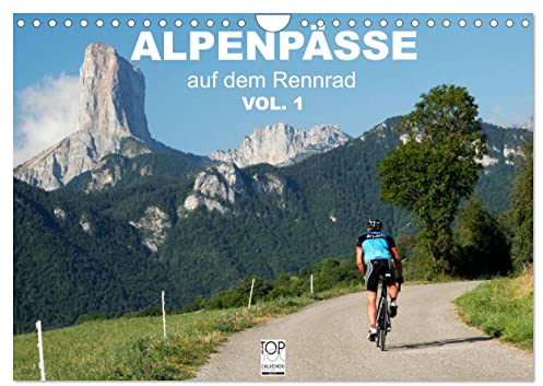 Alpenpässe auf dem Rennrad Vol. 1 (Wandkalender 2026 DIN A4 quer), CALVENDO Monatskalender: Ein Fotokalender mit 13 faszinierenden Radsportmotiven in den Alpen (CALVENDO Sport)