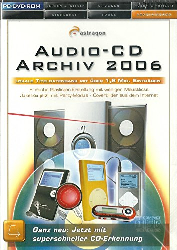 Audio-CD-Archiv 2006, 1 DVD-ROM: Lokale Titeladatenbank mit über 1,8 Mio. Einträgen. Für Windows 2000, XP