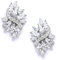 Crystalline Azuria Hochzeit Ohrstecker Ohrringe mit Weiß Zirkonia Kristalle 18 kt Weiß Vergoldet für Damen