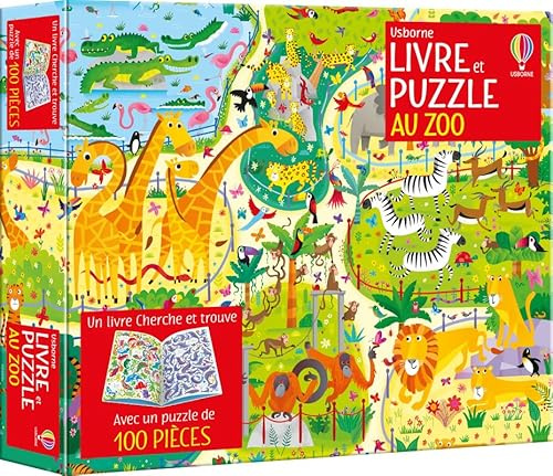 Au zoo - Coffret livre et puzzle (100 pièces) - Dès 5 ans
