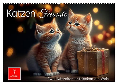 Katzen Freunde (Wandkalender 2026 DIN A2 quer), CALVENDO Monatskalender: Bezaubernde Bilder kleiner Kätzchen. (CALVENDO Tiere)