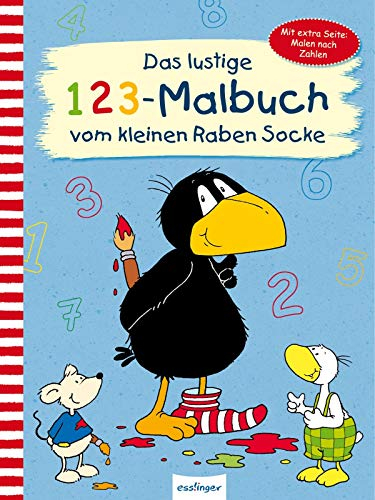 Der kleine Rabe Socke: Das lustige 1 2 3 – Malbuch vom kleinen Raben Socke: Mit extra Seite: Malen nach Zahlen