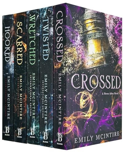 Never After Series Books 1 -5 Collection Set by Emily McIntire (Hooked, Scarred, Wretched, Twisted & Crossed)